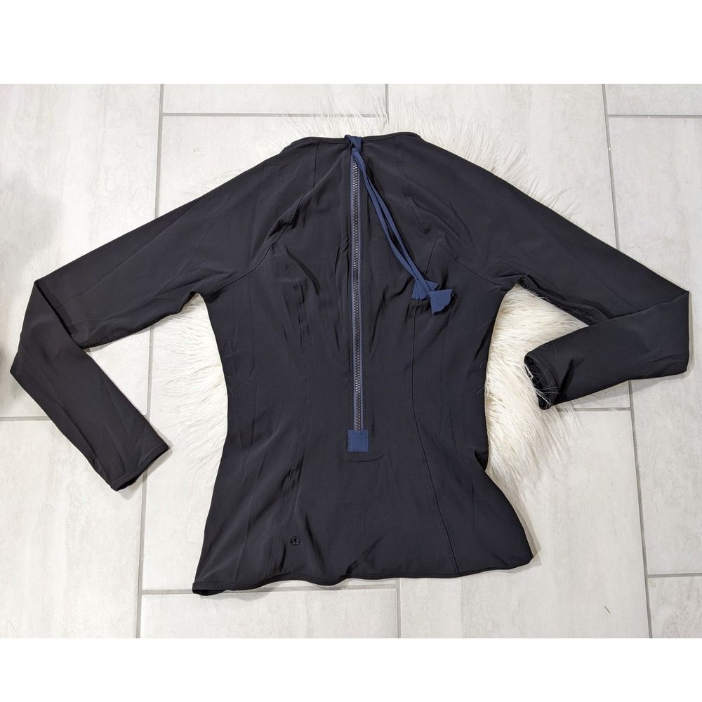 Lululemon Zip Back long sleeve Reebok lined Shorts black Set Athletic LN - Picture 10 of 14